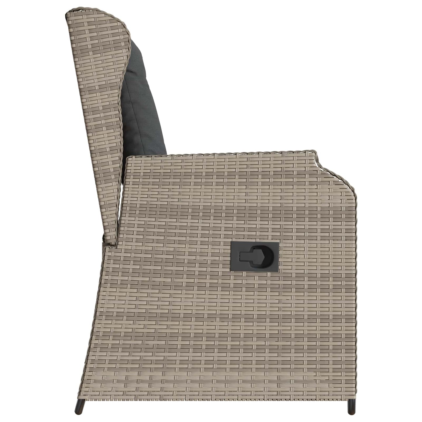 vidaXL Gartenbank 2 pcs Hellgrau Poly-Rattan