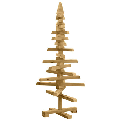 vidaXL Holz Weihnachtsbaum mit Ständer Braun 90 cm Massivholz Kiefer