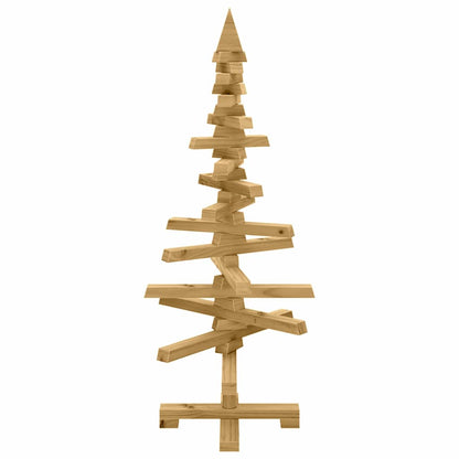 vidaXL Holz Weihnachtsbaum mit Ständer Braun 90 cm Massivholz Kiefer