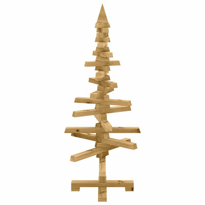 vidaXL Holz Weihnachtsbaum mit Ständer Braun 90 cm Massivholz Kiefer