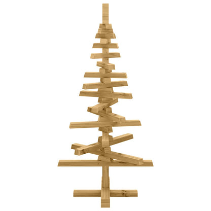 vidaXL Holz Weihnachtsbaum mit Ständer Braun 90 cm Massivholz Kiefer