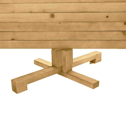 vidaXL Holz Weihnachtsbaum mit Ständer Braun 120 cm Massivholz Kiefer