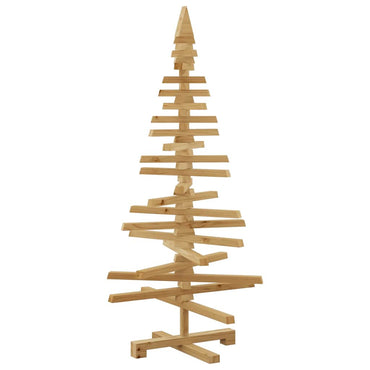 vidaXL Holz Weihnachtsbaum mit Ständer Braun 120 cm Massivholz Kiefer
