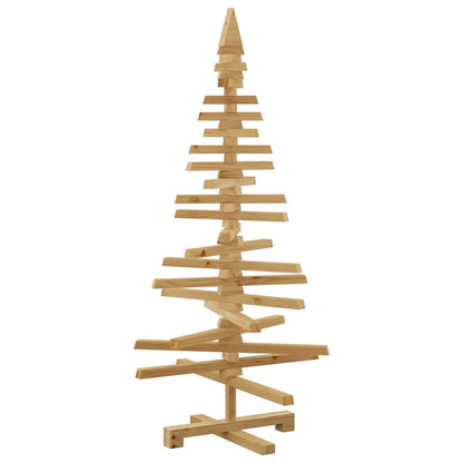 vidaXL Holz Weihnachtsbaum mit Ständer Braun 120 cm Massivholz Kiefer
