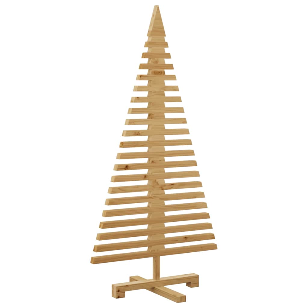 vidaXL Holz Weihnachtsbaum mit Ständer Braun 120 cm Massivholz Kiefer