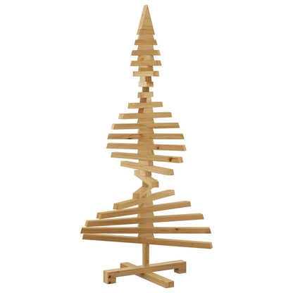 vidaXL Holz Weihnachtsbaum mit Ständer Braun 120 cm Massivholz Kiefer