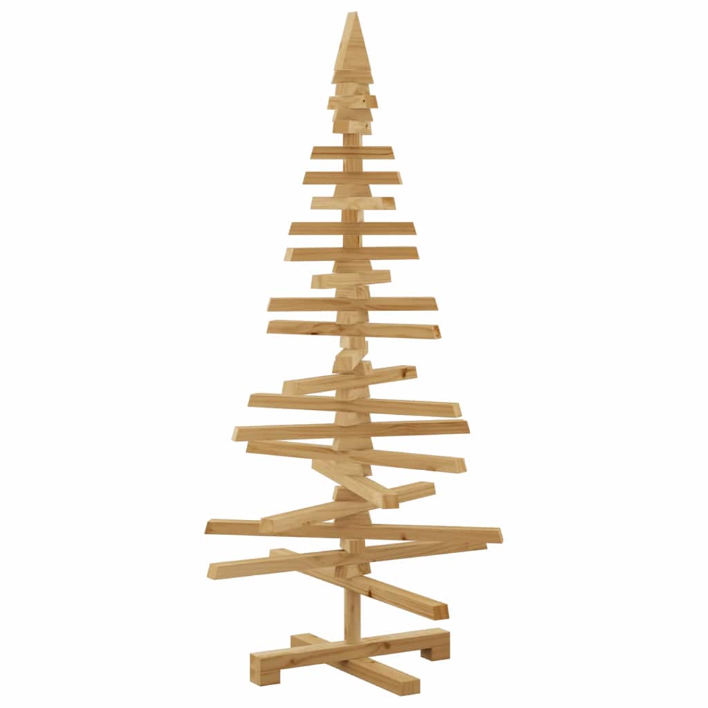 vidaXL Holz Weihnachtsbaum mit Ständer Braun 120 cm Massivholz Kiefer