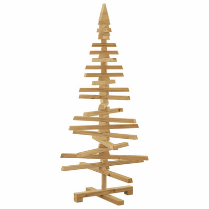 vidaXL Holz Weihnachtsbaum mit Ständer Braun 120 cm Massivholz Kiefer