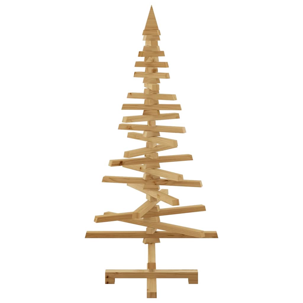 vidaXL Holz Weihnachtsbaum mit Ständer Braun 120 cm Massivholz Kiefer