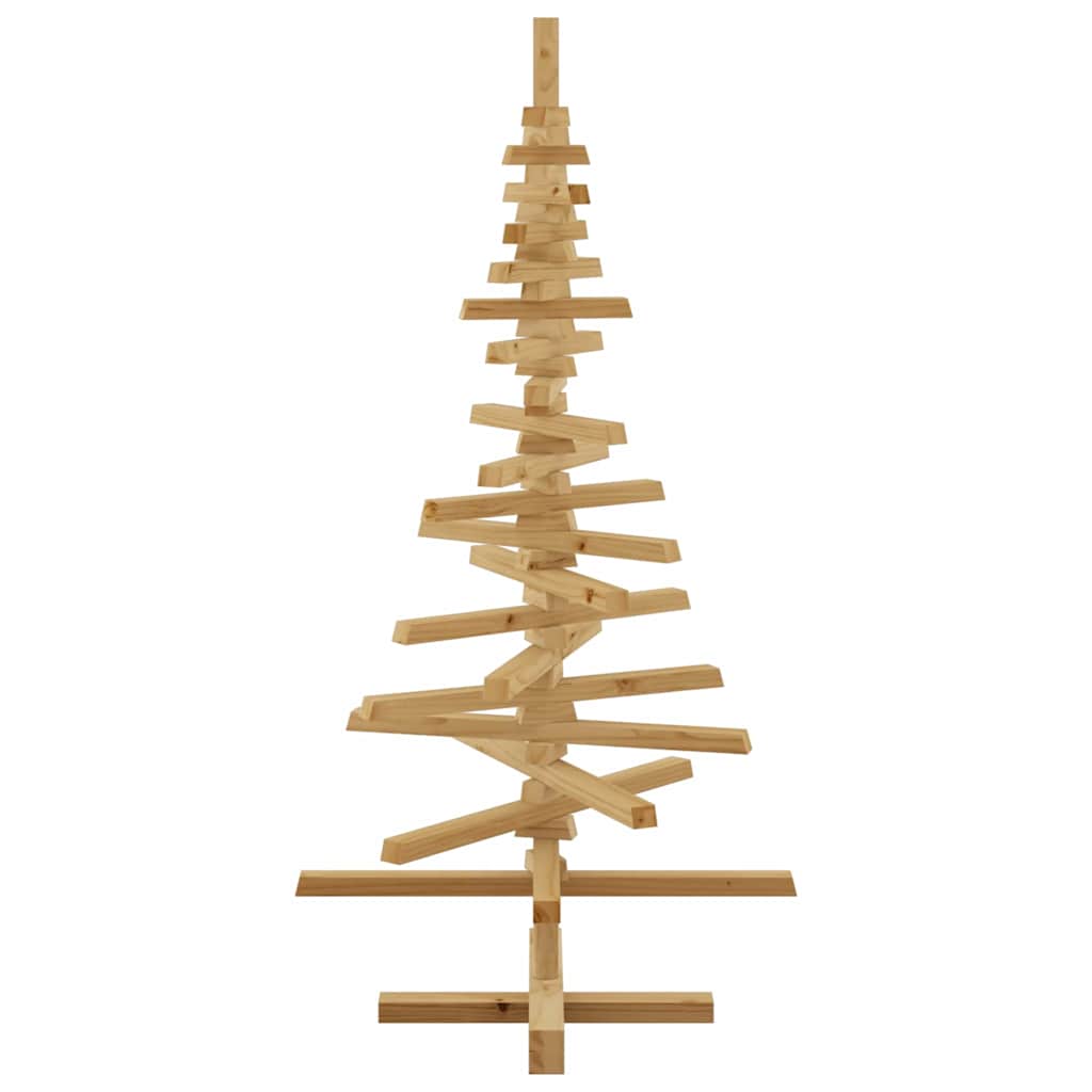 vidaXL Holz Weihnachtsbaum mit Ständer Braun 120 cm Massivholz Kiefer