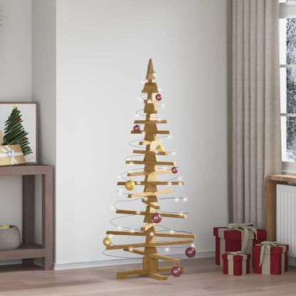 vidaXL Holz Weihnachtsbaum mit Ständer Braun 150 cm Massivholz Kiefer