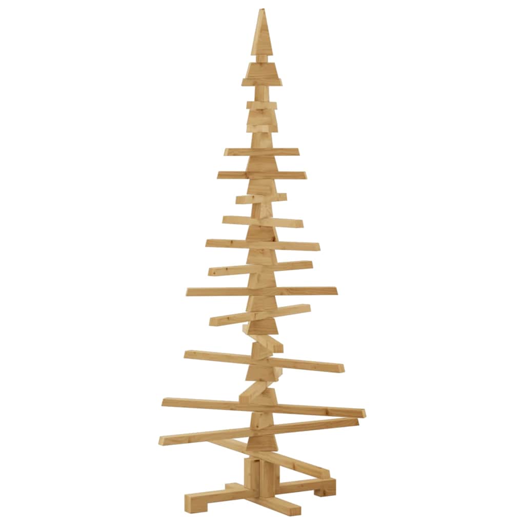 vidaXL Holz Weihnachtsbaum mit Ständer Braun 150 cm Massivholz Kiefer