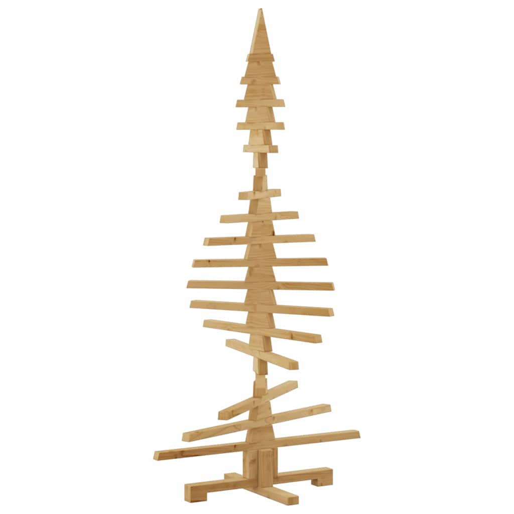 vidaXL Holz Weihnachtsbaum mit Ständer Braun 150 cm Massivholz Kiefer