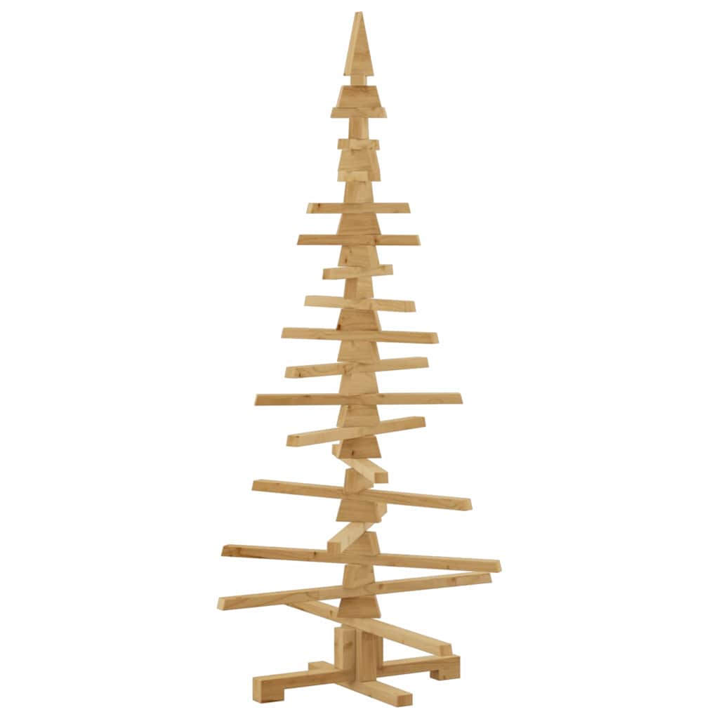 vidaXL Holz Weihnachtsbaum mit Ständer Braun 150 cm Massivholz Kiefer