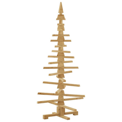 vidaXL Holz Weihnachtsbaum mit Ständer Braun 150 cm Massivholz Kiefer