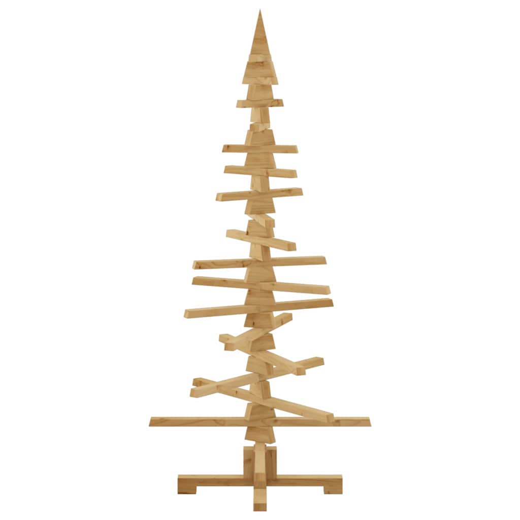 vidaXL Holz Weihnachtsbaum mit Ständer Braun 150 cm Massivholz Kiefer