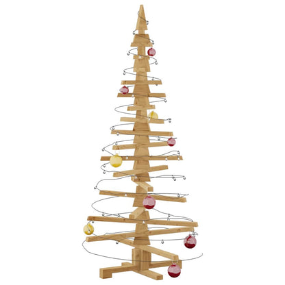 vidaXL Holz Weihnachtsbaum mit Ständer Braun 150 cm Massivholz Kiefer