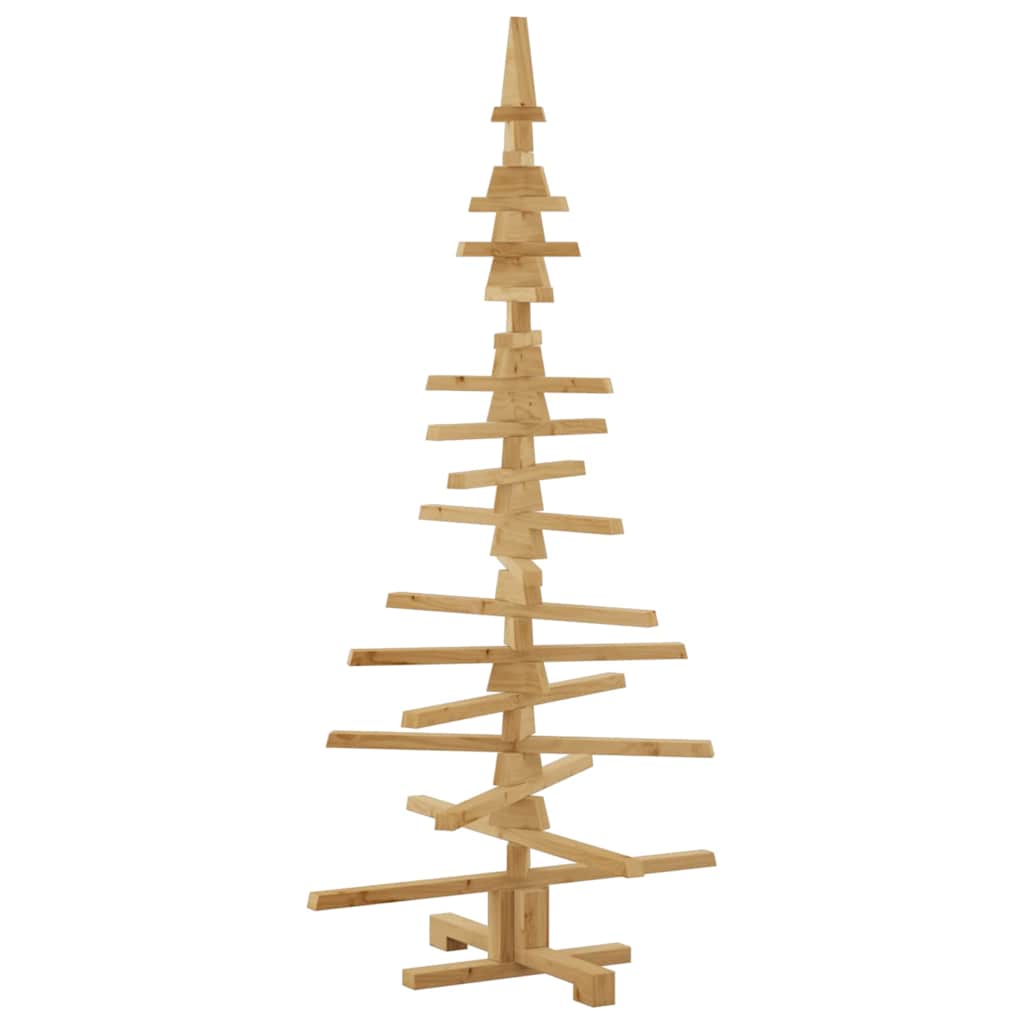 vidaXL Holz Weihnachtsbaum mit Ständer Braun 150 cm Massivholz Kiefer