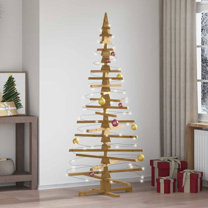 vidaXL Holz Weihnachtsbaum mit Ständer Braun 180 cm Massivholz Kiefer