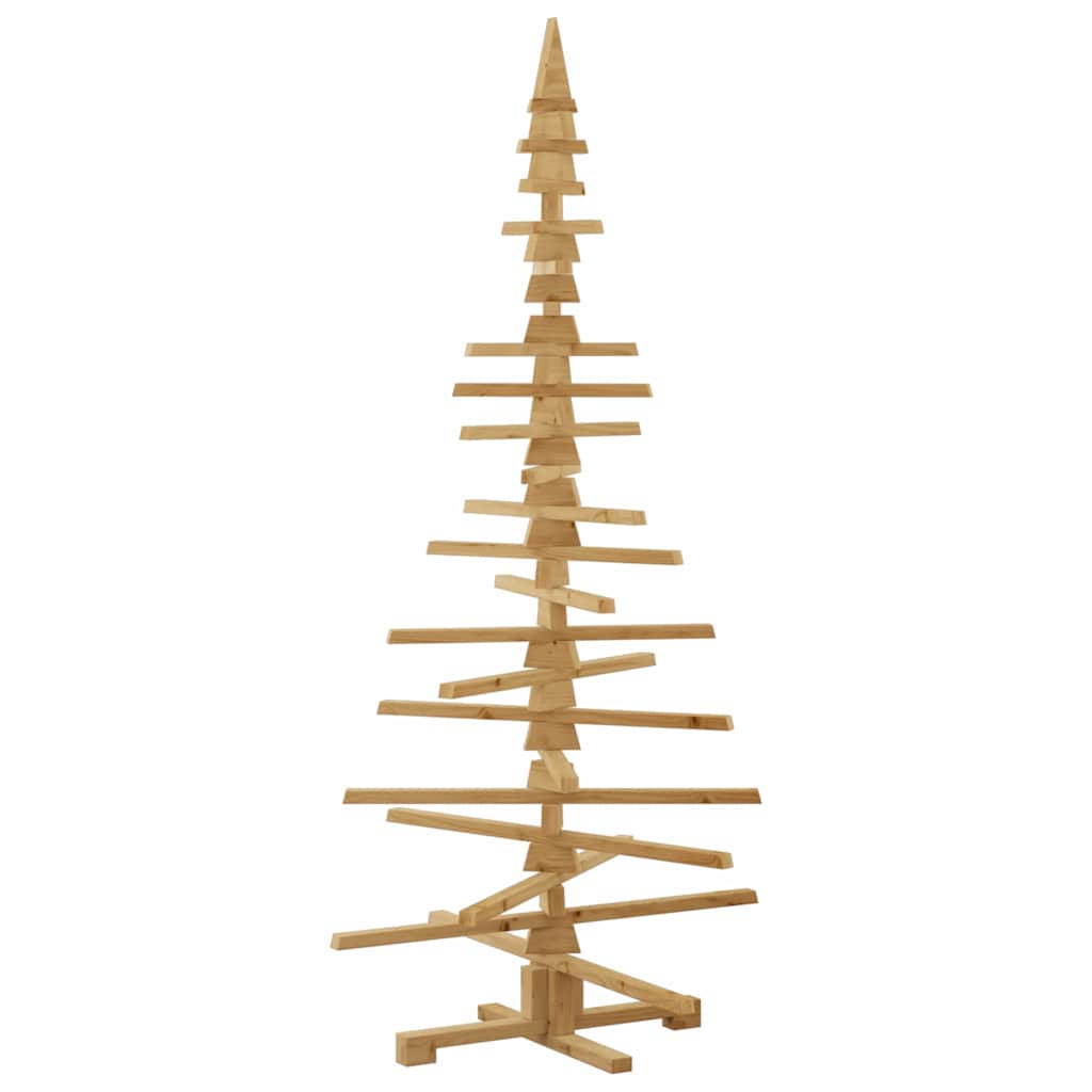 vidaXL Holz Weihnachtsbaum mit Ständer Braun 180 cm Massivholz Kiefer