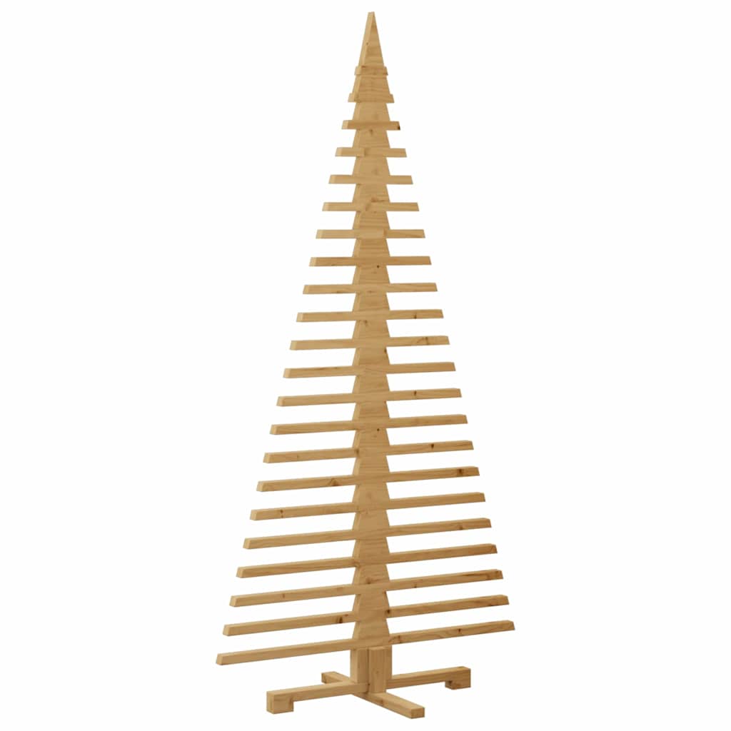 vidaXL Holz Weihnachtsbaum mit Ständer Braun 180 cm Massivholz Kiefer