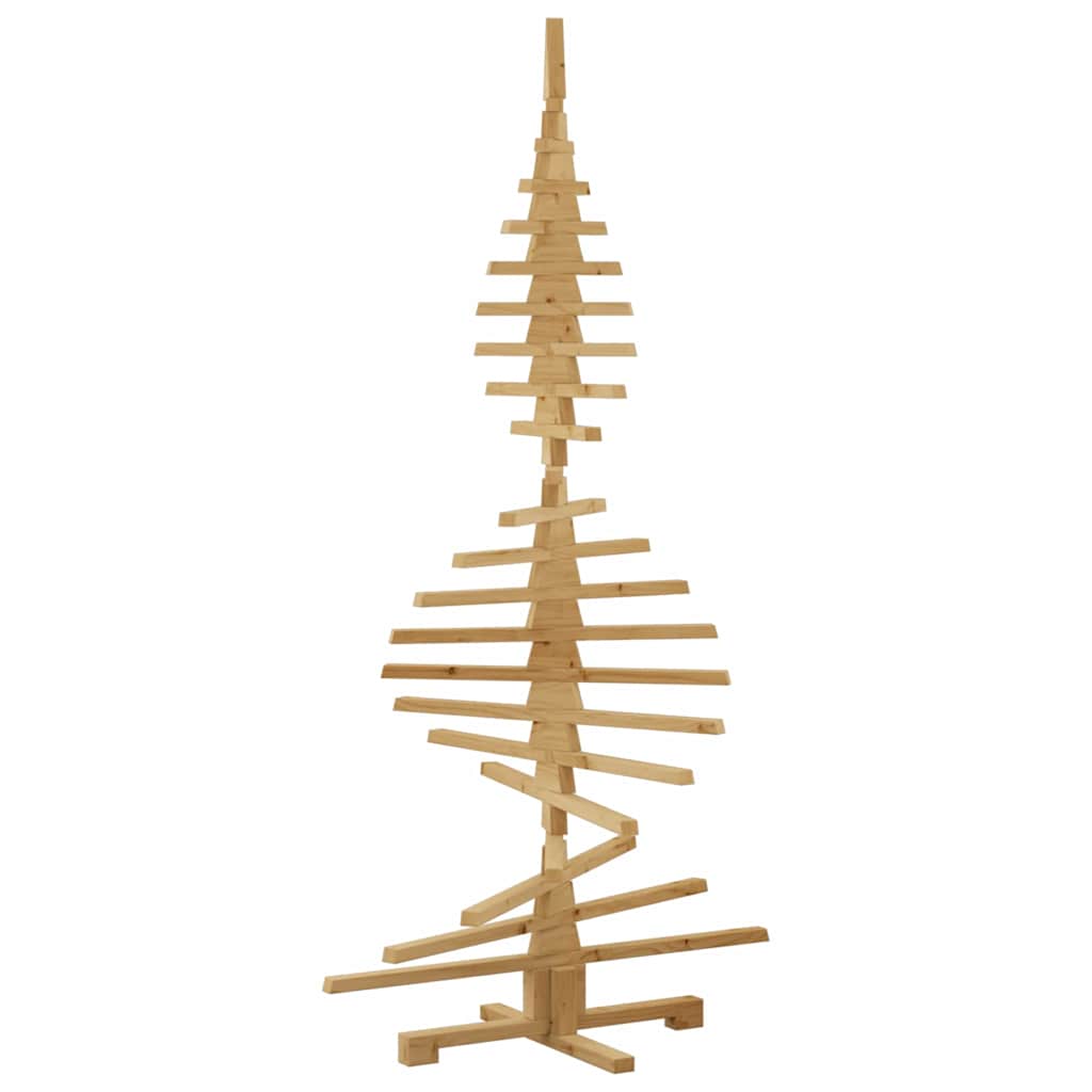 vidaXL Holz Weihnachtsbaum mit Ständer Braun 180 cm Massivholz Kiefer