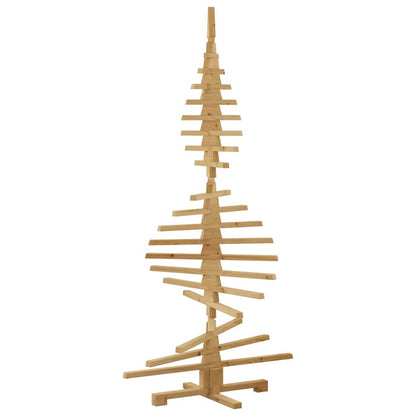 vidaXL Holz Weihnachtsbaum mit Ständer Braun 180 cm Massivholz Kiefer