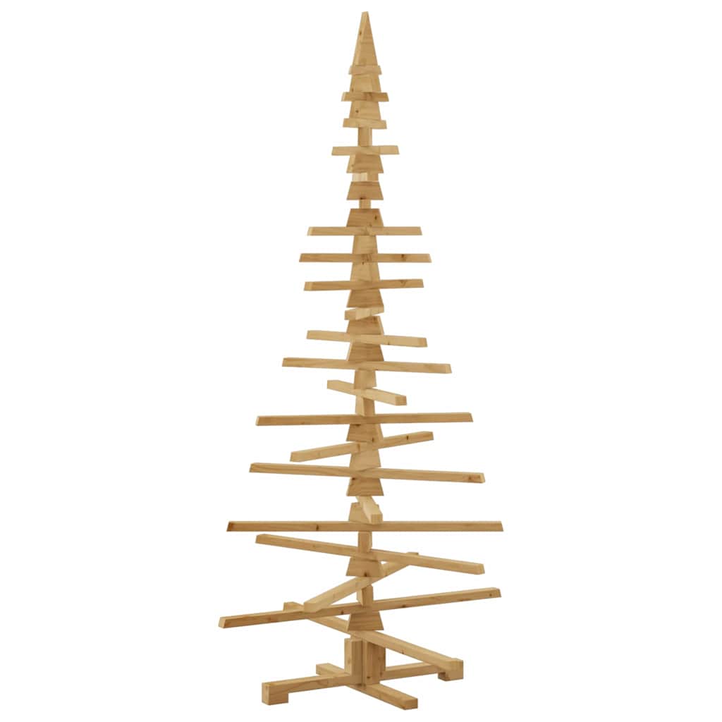 vidaXL Holz Weihnachtsbaum mit Ständer Braun 180 cm Massivholz Kiefer