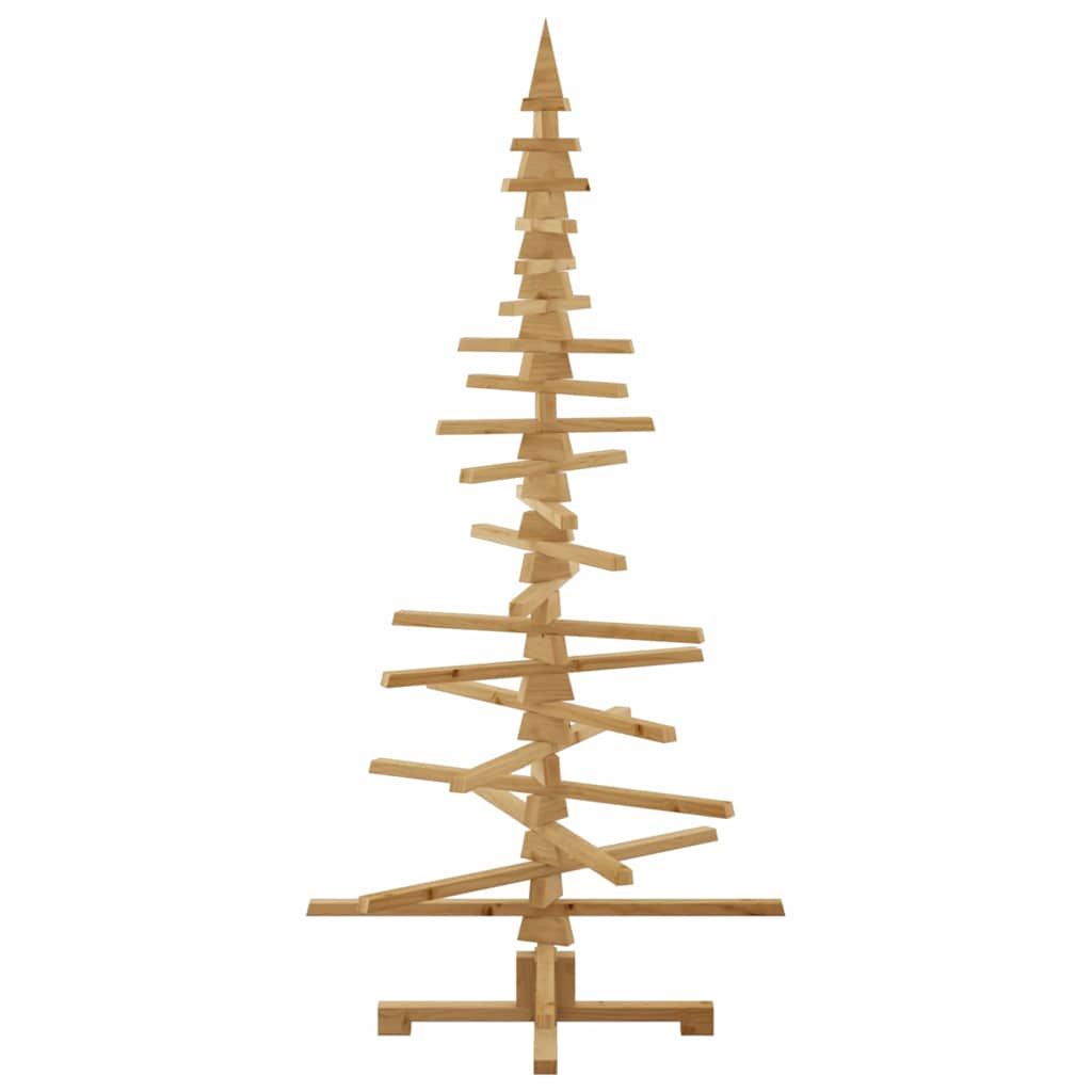 vidaXL Holz Weihnachtsbaum mit Ständer Braun 180 cm Massivholz Kiefer