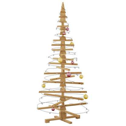 vidaXL Holz Weihnachtsbaum mit Ständer Braun 180 cm Massivholz Kiefer