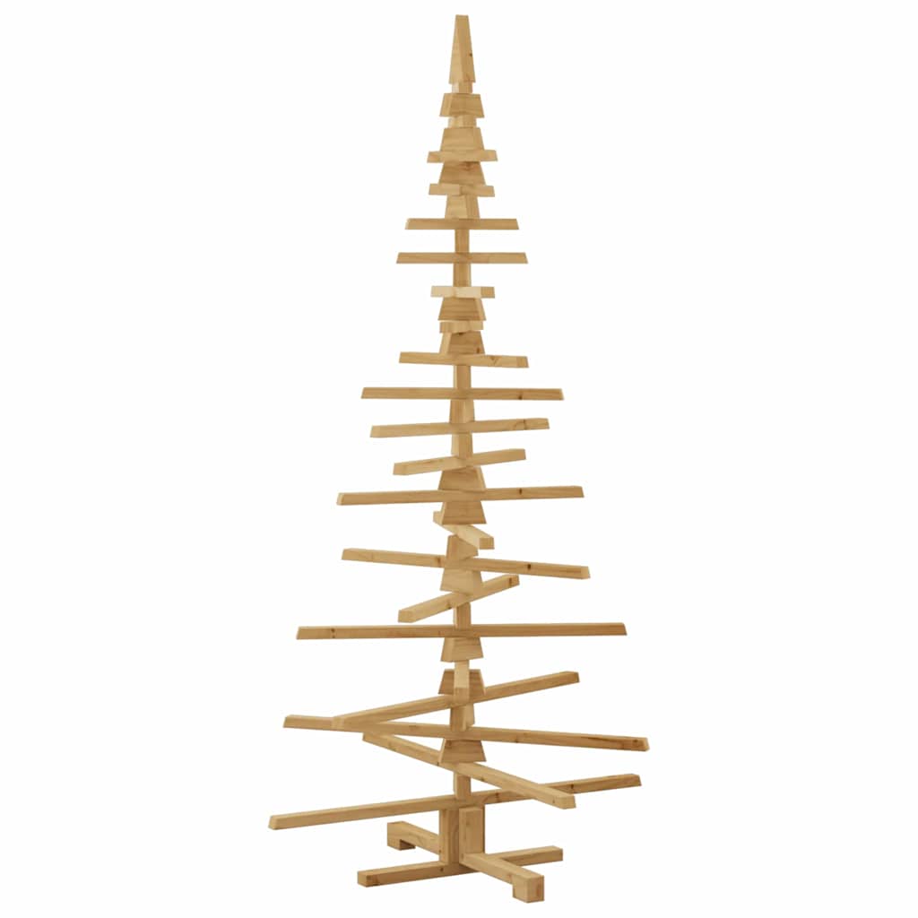 vidaXL Holz Weihnachtsbaum mit Ständer Braun 180 cm Massivholz Kiefer