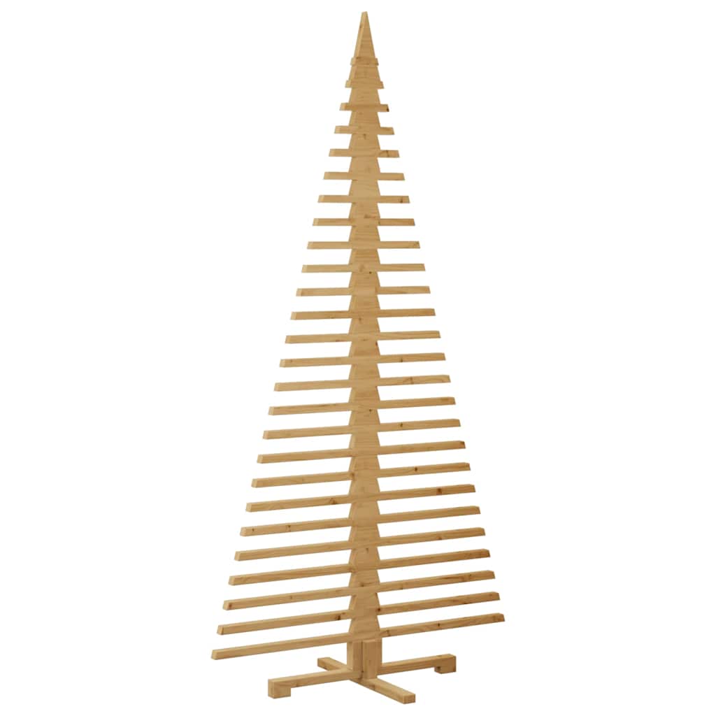 vidaXL Holz Weihnachtsbaum mit Ständer Braun 210 cm Massivholz Kiefer