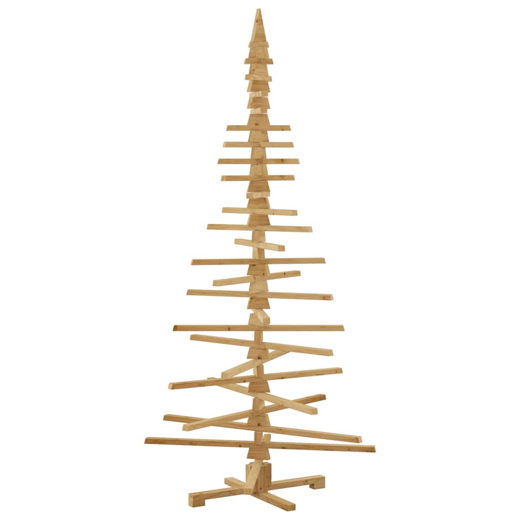 vidaXL Holz Weihnachtsbaum mit Ständer Braun 210 cm Massivholz Kiefer