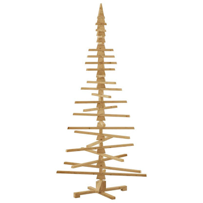 vidaXL Holz Weihnachtsbaum mit Ständer Braun 210 cm Massivholz Kiefer