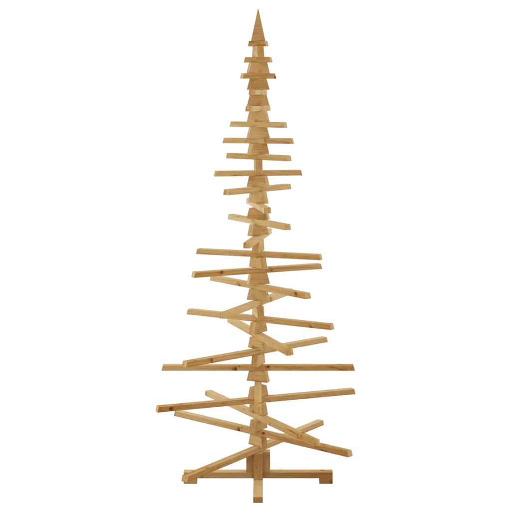vidaXL Holz Weihnachtsbaum mit Ständer Braun 210 cm Massivholz Kiefer