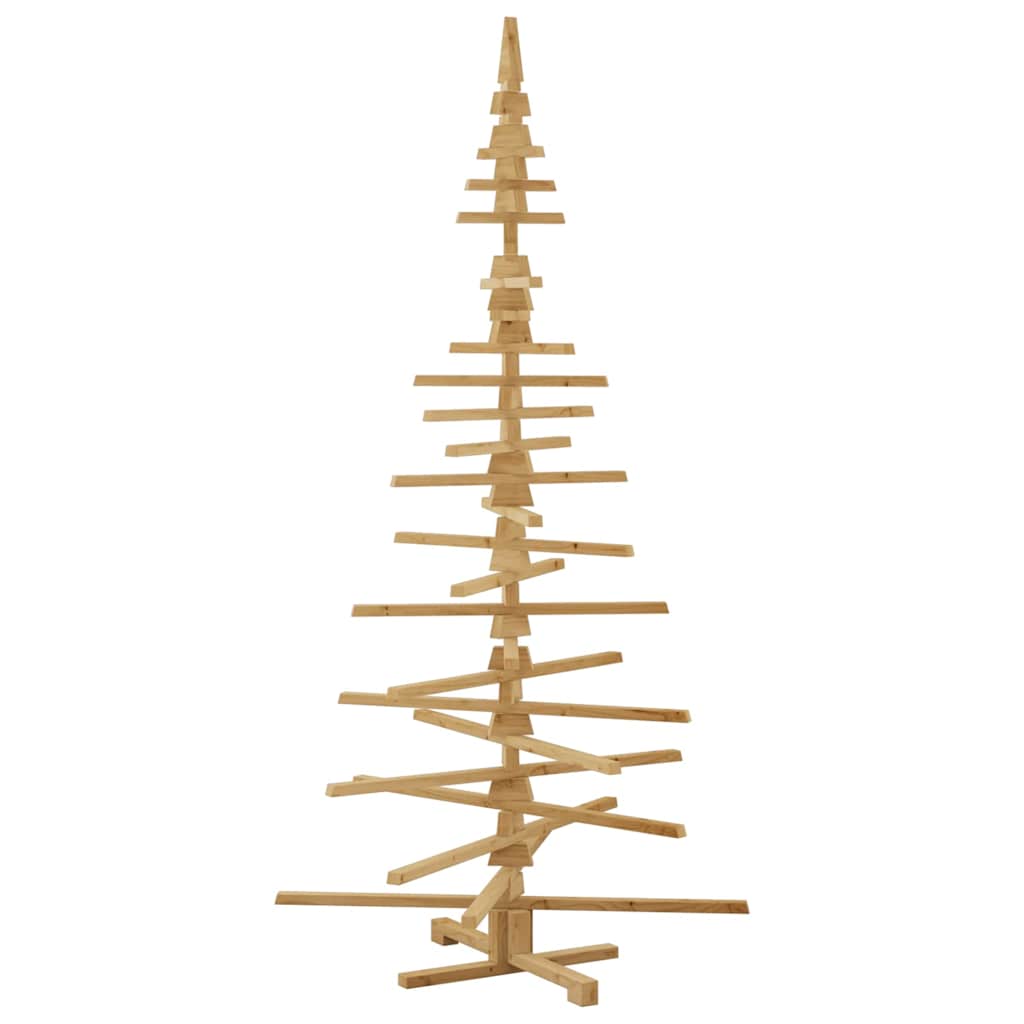 vidaXL Holz Weihnachtsbaum mit Ständer Braun 210 cm Massivholz Kiefer