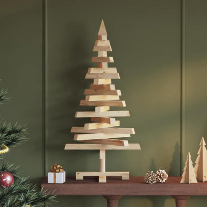 vidaXL Weihnachtsbäume mit Ständer Natur 90 cm Massivholz Kiefer