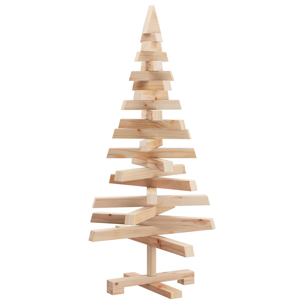 vidaXL Weihnachtsbäume mit Ständer Natur 90 cm Massivholz Kiefer