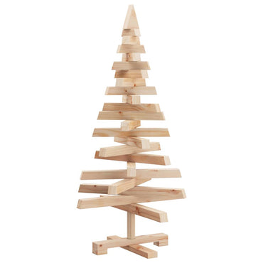 vidaXL Weihnachtsbäume mit Ständer Natur 90 cm Massivholz Kiefer