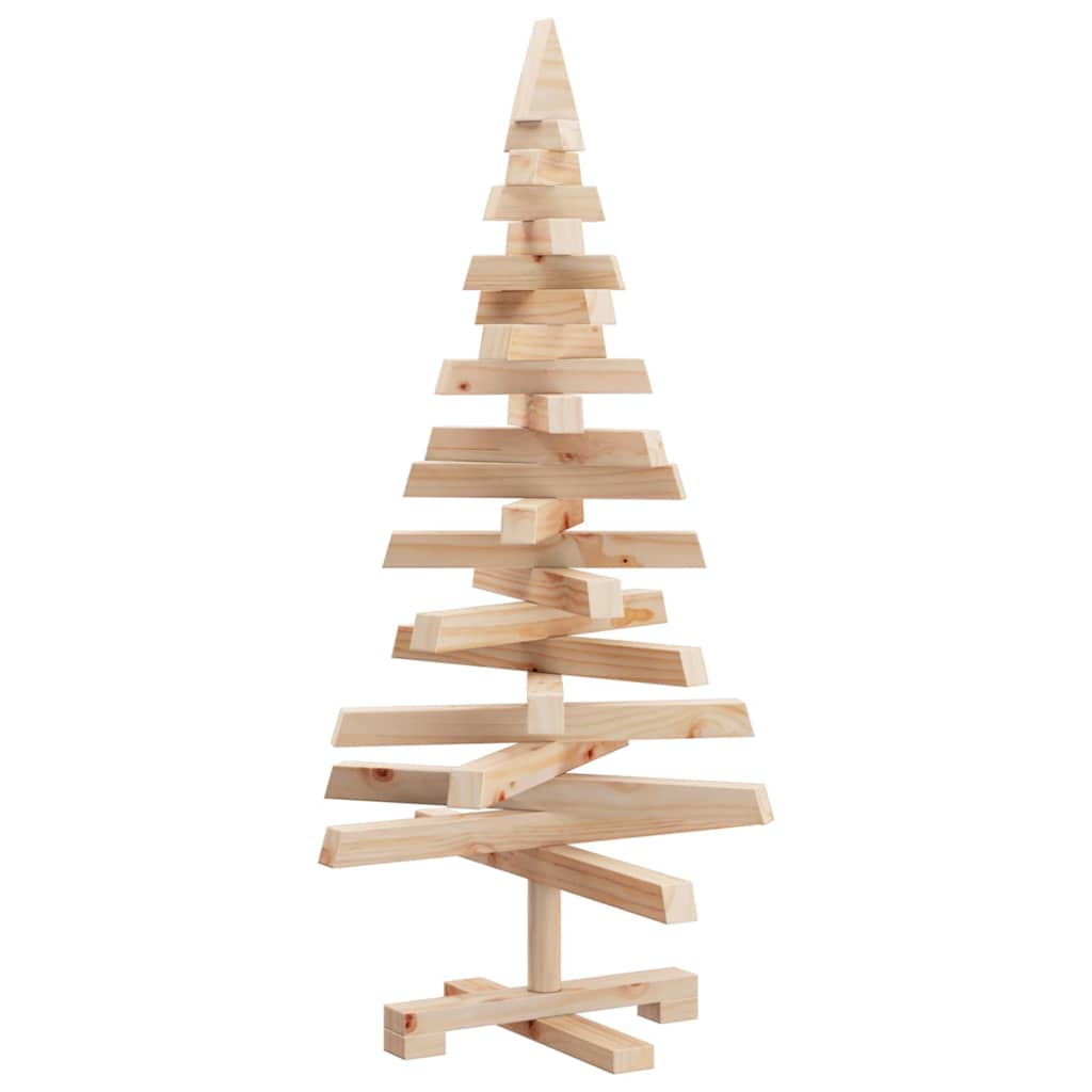 vidaXL Weihnachtsbäume mit Ständer Natur 90 cm Massivholz Kiefer