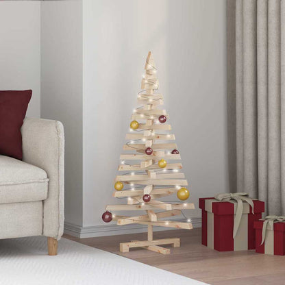 vidaXL Weihnachtsbäume mit Ständer Natur 120 cm Massivholz Kiefer