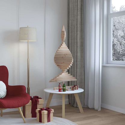 vidaXL Weihnachtsbäume mit Ständer Natur 120 cm Massivholz Kiefer