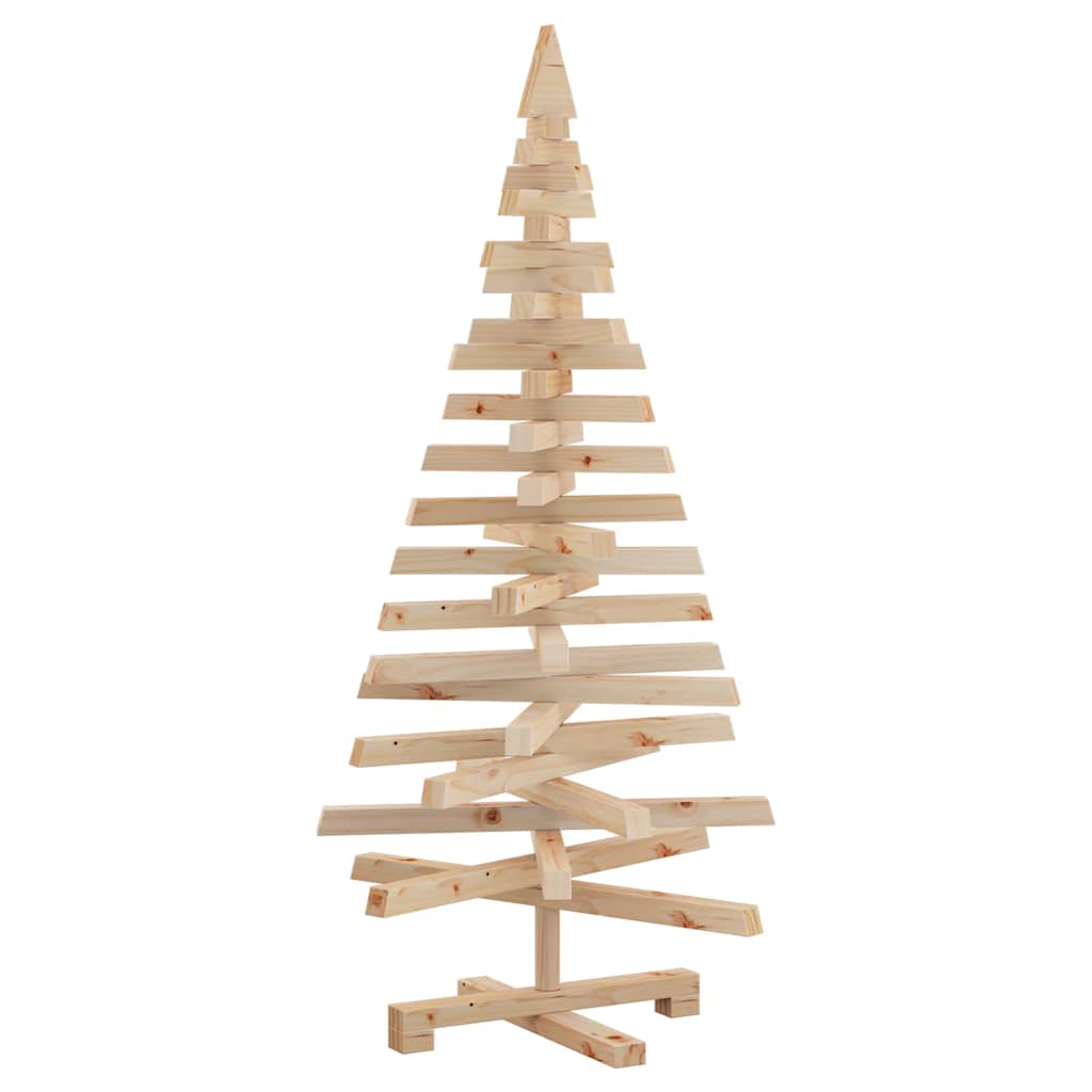 vidaXL Weihnachtsbäume mit Ständer Natur 120 cm Massivholz Kiefer