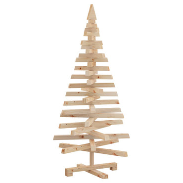 vidaXL Weihnachtsbäume mit Ständer Natur 120 cm Massivholz Kiefer