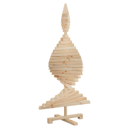vidaXL Weihnachtsbäume mit Ständer Natur 120 cm Massivholz Kiefer