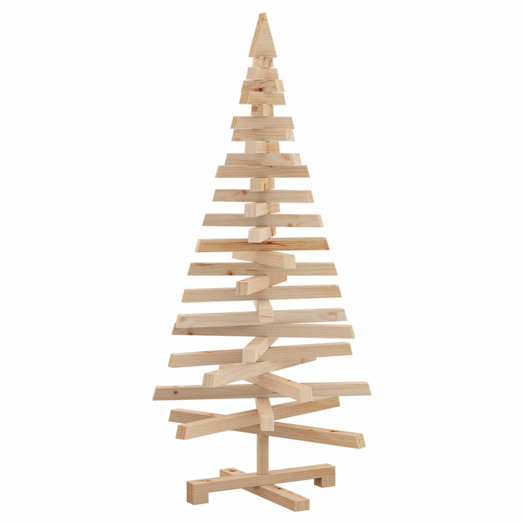 vidaXL Weihnachtsbäume mit Ständer Natur 120 cm Massivholz Kiefer