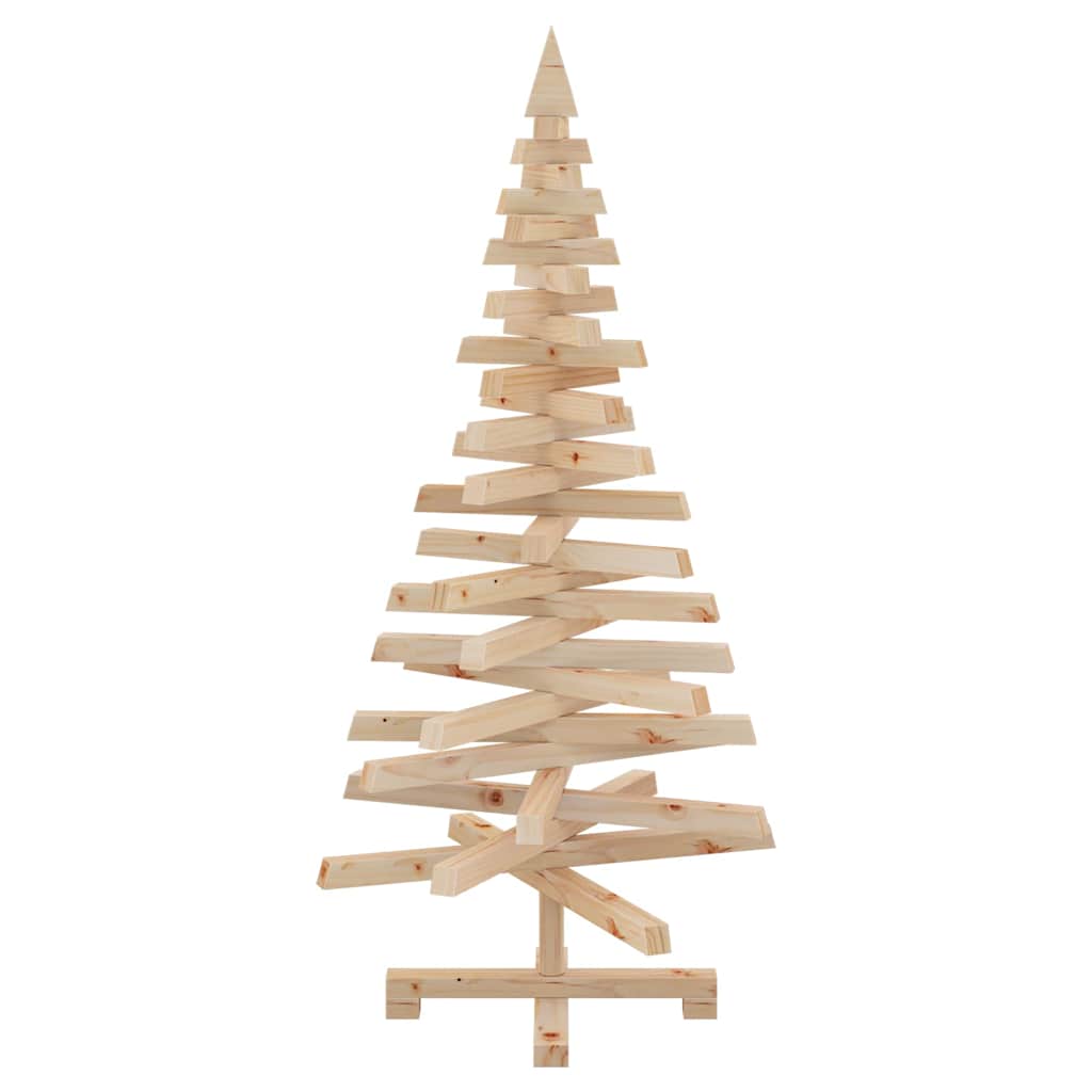 vidaXL Weihnachtsbäume mit Ständer Natur 120 cm Massivholz Kiefer
