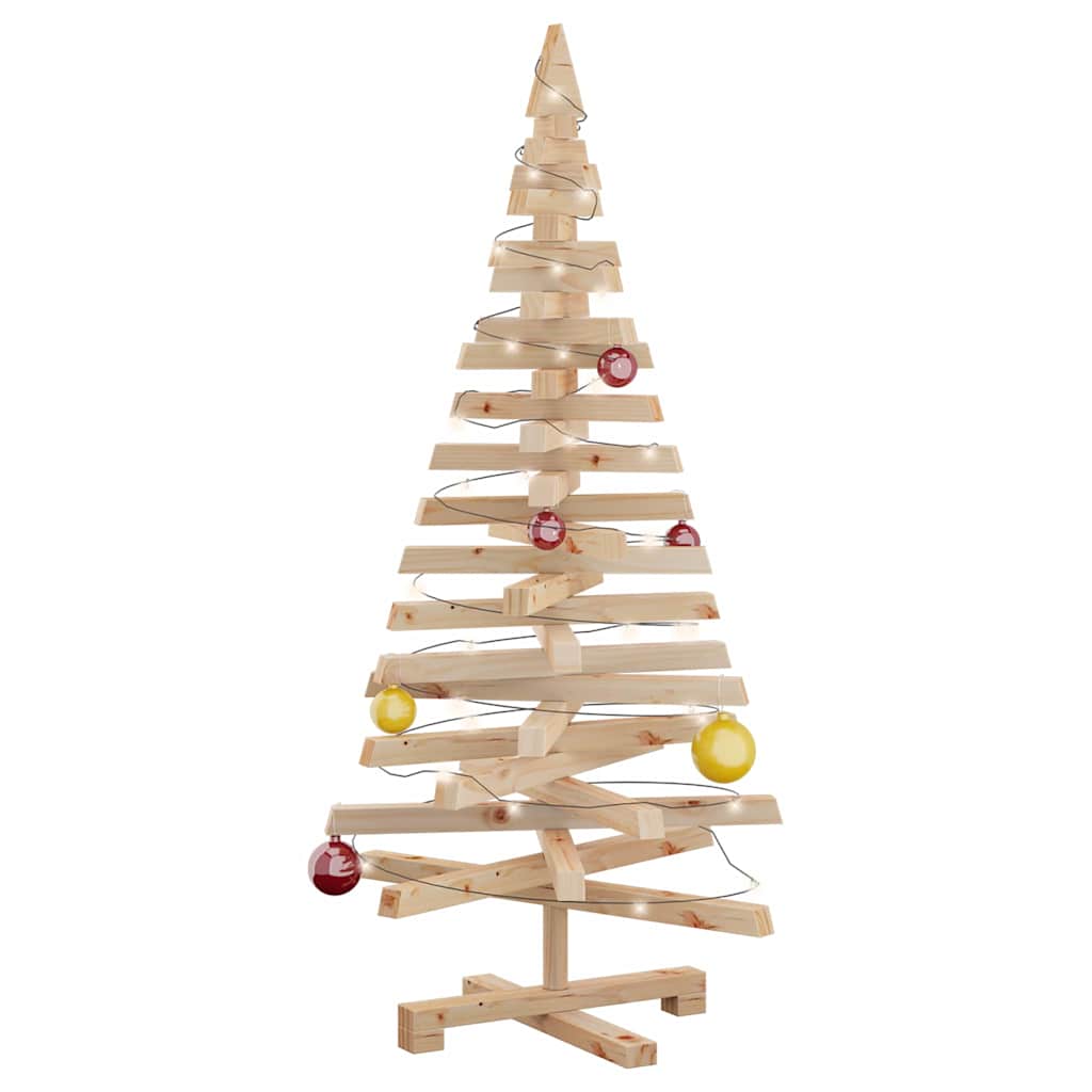 vidaXL Weihnachtsbäume mit Ständer Natur 120 cm Massivholz Kiefer