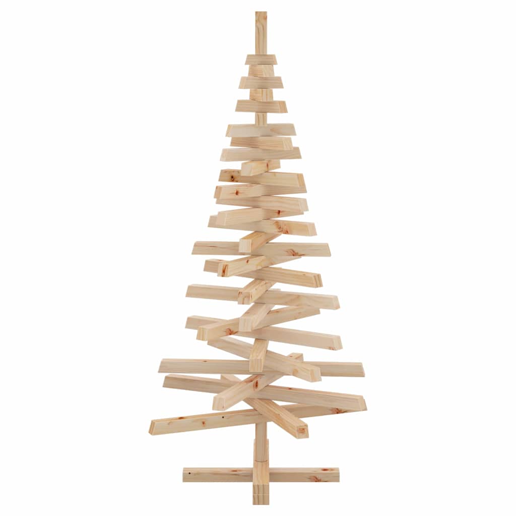 vidaXL Weihnachtsbäume mit Ständer Natur 120 cm Massivholz Kiefer