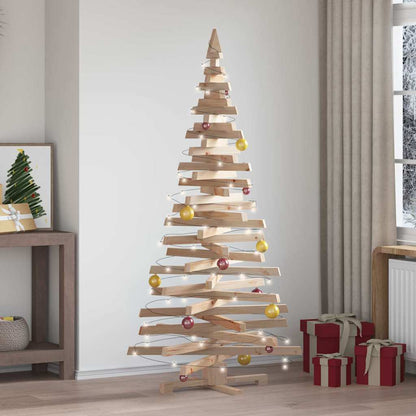 vidaXL Weihnachtsbäume mit Ständer Natur 180 cm Massivholz Kiefer